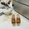 Sandalias de cuña de suela gruesa nuevas de primavera para mujer