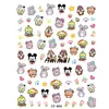 Nuevos en Stock Venta al por Mayor Pegatinas para Uñas Serie 3D en Relieve Ins Lindos Dibujos Animados Adhesivas Calcomanías para Uñas Graffiti
