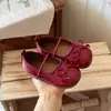 Sapatos Mary Jane para Meninas 2026 Primavera e Outono Sapatos Rasos de Salto Baixo, Sapatos Pequenos de Couro, Sapatos Rasos Macios para Crianças, Sapatos Slip-On Estilo Princesa