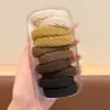 Elásticos de Borracha Universais em Caixa para Crianças e Adultos, Prendedores de Cabelo Coloridos Macaron para Rabo de Cavalo Alto, Alta Elasticidade, Não Puxam o Cabelo, Argolas de Cabelo