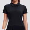 Traje Deportivo Transfronterizo para Mujer, de Manga Corta, Ligero, Transpirable, Polo Ajustado, Falda de Tenis Adelgazante para Fitness