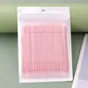 Hisopos Limpiadores para Extensiones de Pestañas, Hisopos de Algodón Espirales con Punta Larga, Palillos de Algodón Nano Pequeños, Hisopos de Algodón con Punta Larga para Eliminación de Pestañas