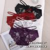 Roupa íntima Sexy de Renda com Laço Cintura Baixa Menina Tentação Francesa Desejo Puro Malha Vazada Calcinha Feminina 1097