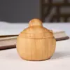 Venda Direta de Fábrica de Escultura de Madeira Harmoniosa de Buda Maitreya Esculpido em Sândalo Dourado para Decoração de Mesa, Atacado de Artesanato