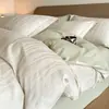 Conjunto de cama de quatro peças em jacquard de algodão puro escovado, qualidade A, quente para outono e inverno, com um toque de luxo leve e de alta qualidade, projetado para o quarto principal