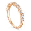 Anillo Tonglin Estilo Ins Japonés y Coreano de Plata Esterlina S925 con Anillo de Flor de Diamante Incrustado en Plata para Mujeres, Anillo de Moda Elegante de Oro Rosa