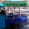 Bicicleta de tres ruedas capota de lluvia caja de vehículo cubierta de lluvia capota trasera totalmente transparente bicicleta eléctrica compartimento trasero vehículo cubierta con soporte parasol