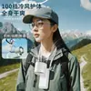 Mini Ventilador Portátil de Alta Velocidad con Enfriamiento por Hielo y Pantalla Digital para Viajes al Aire Libre, Ventilador de Cuello Plegable de Mano con Viento Fuerte
