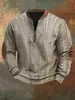 2025 Estación Independiente de Amazon Transfronteriza Nueva Sudadera con Cremallera y Estampado Digital 3D de Moda para Hombre Primavera y Otoño