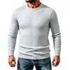 Moda Masculina Europeia e Americana da Amazon Malha Gola Redonda Slim-Fit Plus Size 2026 Novo Top de Malha Casual Masculino