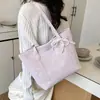 Bolso de Hombro Tote de Gran Capacidad Elegante y Hermoso Color Sólido Casual Tendencia Verano 2026 para Mujer