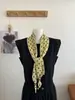 Bufanda de Punto Retro con Lunares Estilo Coreano para Mujer Primavera y Otoño Moda de Gama Alta Versátil Accesorio para Cuello Bufanda Atuendo Elegante