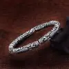 Pulseira Old Nine Door estilo igual dois anéis cabeça de dragão dupla masculina e feminina nicho ins retro dominador pulseira aberta desgastada