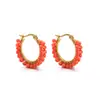 Aretes de Acero Inoxidable con Forma de C y Flor de Cristal, Aretes con Perlas, Aretes para Mujer Europeos y Americanos, Venta al por Mayor Transfronteriza