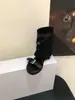 Botas Femininas para Combinar com Saias, Botas de Cano Médio, Efeito Emagrecedor, Verão 2026, Aumento de Altura Oculto, Bico Aberto, Sandálias Boot-Cut, Botinhas de Estilo Francês