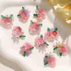 La primavera se acerca: Flores de cuentas tejidas de flor de cerezo, racimos de flores coloridos de patchwork, accesorios para el cabello hechos a mano para DIY, adornos para el cabello y accesorios para pendientes