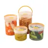 BNBS Recipiente Hermético de Plástico para Pepinillos Grado Alimenticio Caja de Almacenamiento para Rábanos Encurtidos Caseros Caja Multiespecificación para Conservar Fresco
