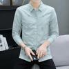 Camisa de hombre de manga larga, informal, de primavera y otoño, combinable, moderna, informal, de negocios, de 20 pulgadas, sin planchado, antiarrugas, ropa para hombre