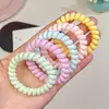 Estilo coreano cor simples anel de cabelo tipo fio de telefone para cabelo de meninas não machuca o cabelo elástico de cabelo corda de cabelo com temperamento acessórios de cabelo corda de cabelo