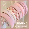 Diadema de Ala Ancha Adelgazante de Corona Alta Nueva para Mujer Otoño e Invierno 2025, Rosa Suave y Lindo Accesorio para el Cabello Pasador Diadema