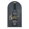 Temu Amazon Exclusivo Transfronteiriço 1 Peça Cobertura de Arco de Aniversário Tecido de Fundo em Forma de U Elástico Decoração de Festa Pode Ser Personalizado de Acordo com a Imagem