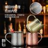 Tazas de Bar de Metal de Acero Inoxidable Vaso de Cóctel Punto Martillado Cobre Chapado Taza Moscow Mule 550ml Gran Capacidad