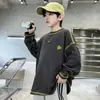 Sudadera de cuello semiabierto para niño, nuevo modelo otoño 2026, prenda superior para niño primavera y otoño, camiseta básica de algodón puro de manga larga para niño, venta al por mayor
