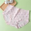[Stock Disponible Transfronterizo] Ropa Interior de Algodón Puro para Mujer, Ropa Interior de Algodón Estampada para Mujer, Calzones sin Costuras de Cintura Media