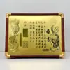 Ouro 999 Puro Dragão e Fênix Carta de Noivado Novo Estilo Chinês Certificado de Noivado Festa de Noivado Ornamento de Ouro Presente para Melhor Amigo