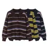 Comercio Exterior Ropa de Mujer 2026 Estilo Europeo y Americano Moda Casual Bloque de Color Simple Cuello Polo Tejido de Punto Rayado Mujer C526995