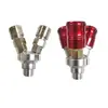 Conector Rápido Pneumático Tipo C 4 Pontos Rosca Interna e Externa Autotravante Redondo Duas Vias Redondo Três Vias Duas Garras Três Garras Conector Pequeno para Bomba de Ar