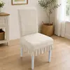 Nova capa de cadeira jacquard de encosto reto capa de cadeira de jantar universal integrada espessa resistente a arranhões de gato resistente ao desgaste capa elástica para banqueta