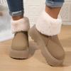 2025 Novos Sapatos de Algodão Plataforma Aumentadores de Altura Aconchegantes e Espessos de Veludo para o Inverno Botas de Neve Confortáveis Tudo-em-Um para Mulheres