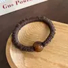 Estilo coreano Novo Leopardo Pérola Pequeno Anel de Cabelo Intestinal Corda de Cabelo Simples Alta Elástica Durável Bola Cabeça Rabo de Cavalo Corda de Cabelo