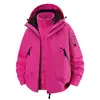 Chaqueta Exterior Estilo Montaña para Mujer, Conjunto Desmontable de Dos Piezas Tres en Uno a Prueba de Viento e Impermeable, Chaqueta de Montañismo Pequeña y Compacta