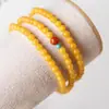 Loja de Fábrica Autênticos Braceletes de Ágata Amarela para Homens e Mulheres Calcedônia Jade Contas Soltas Pulseiras de Cristal Pulseiras de Contas Topázio Óleo de Galinha