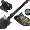 Pala Plegable Multifuncional para Coche Cuatro en Uno de Acero Inoxidable para Salvar Vidas Herramienta Pequeña de Trincheras para Autocaravana al Aire Libre