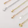 Cobre Revestido de Ferro com Ouro 14/18K Foleado Fivela Coração de Pêssego Corrente de Cauda Pulseira Colar Corrente de Extensão para Acabamento Acessórios para Joias Artesanais DIY
