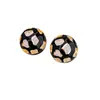 Aretes Geométricos Negros con Goteo de Aceite de Aguja de Plata Pendientes Franceses de Lujo Ligero de Alta Gama Pendientes de Diseño Retro Joyería al por Mayor para Mujeres