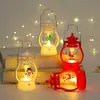 Lanterna de cavalo em miniatura com tema de Natal, pequena luz noturna, lamparina a óleo portátil, presente de Natal para crianças de jardim de infância, decoração de panificação e ornamento decorativo