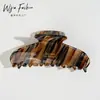 WJia High-end Ácido Acético Grande Presilha Francesa Leve Luxo Grampo Simples Para Prender o Cabelo Atrás Acessórios de Cabelo Presilha Tubarão