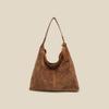 Bolso de Gran Capacidad para Mujer 2026 Primavera Nuevo Estilo Bolso de Hombro de Ante Bolso Cubo de Moda para Viaje Diario Correa Ancha para el Hombro Bolso Cruzado
