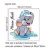 Adesivos de Vaso Sanitário Elefante Descarga Desenho Animado Adesivos de PVC CH81219 Adesivos de Parede Decorativos para Vaso Sanitário Transfronteiriço Fábrica