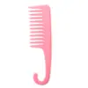 Peine de Dientes Anchos Peine Masajeador con Gancho Peine para Cabello Rizado Cabello Largo Fácil de Peinar Peine Grande para el Hogar No se Rompe Fácilmente Cabello Liso para Hombres y Mujeres