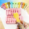 Molde de Silicona con Forma de Animal y Palo Largo para Caramelo Duro, Herramienta para Hacer Caramelo Difícil de Masticar, Juego de 6 Piezas