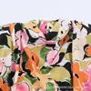 Comercio Exterior Transfronterizo Ropa de Mujer 2026 Verano Nuevo Estilo Moda Europea y Americana Estampado Floral Hombrera Cinturón Top 2023184