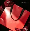 Bolsas de Regalo Rojas Gruesas de Alta Gama, Bolsas de Compras para Ropa, Bolsas de Empaque para Joyería, Bolsas Personalizables de Cartón Blanco