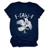 Amazon Ebay Sitio Independiente Moda y Comodidad para Mujer F Caw F Cuello Redondo Manga Corta Camiseta Comercio Exterior Transfronterizo