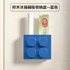 Caixa de Armazenamento com Absorção Magnética de Blocos de Montar Decoração de Geladeira de Cozinha Suporte de Armazenamento para Filme Plástico e Canudos Adesivo de Geladeira Adesivo Magnético Caixa de Armazenamento