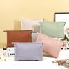 Bolsa Cosmética de PU de Gran Capacidad y Alta Calidad con Textura de Bambú, Bolsa Portátil para Almacenamiento de Cosméticos, Bolsa Impermeable para Artículos de Aseo